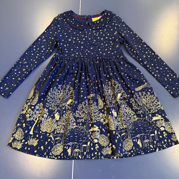 Mini Boden Other - Size 8-9 Mini Boden Jersey Collared Printed Dress